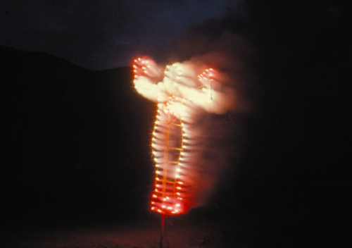 scarecrowbox:  Ana Mendieta, Anima, Silueta de Cohetes (Firework