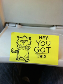 catsbeaversandducks:  Post-it Notes Left on the Train Writer