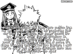 bnhaconfessions:  Bakugou’s interactions with Camie were positive