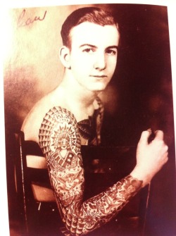 modificationnotmutilation:  Bob Shaw tattooed by Bert Grim, Los