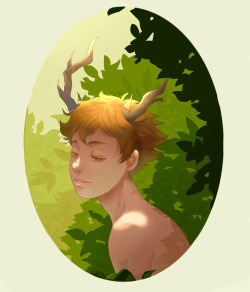 doodle-booty:  Hinata with antlers??? idfk man 