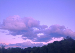 xeverin:  driving by a purple sky on our road trip  