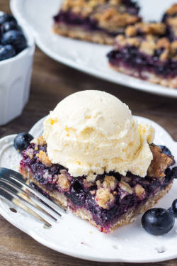 fullcravings:Blueberry Oatmeal Crumble Bars Like this blog? Visit