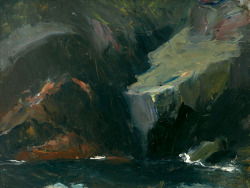 dappledwithshadow:Rock Cliffs by the SeaEdward Hopper circa 1916