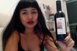 langsettte:  marimopet:  picks up this tiny bottle of cabernet