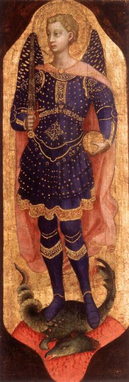 artist-angelico:  St. Michael, 1424, Fra AngelicoMedium: panel,tempera
