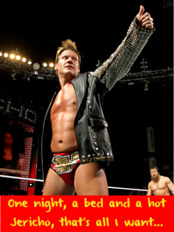 wwewrestlingsexconfessions:  One night, a bed and a hot Jericho,