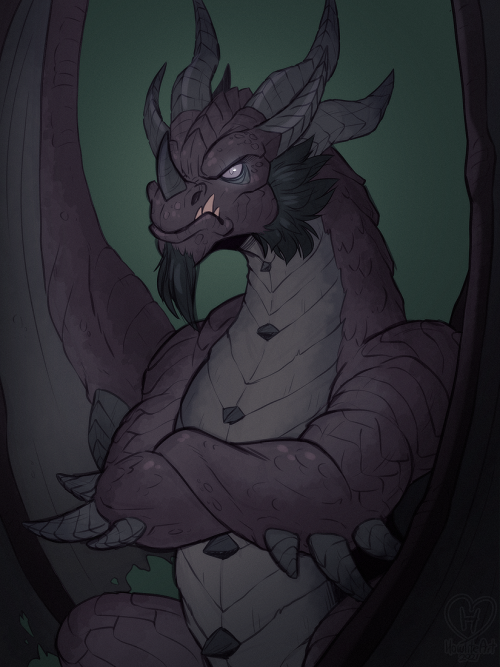 howliteart:What’re YOU lookin’ at? 🐲Sketch commission