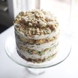 sweetoothgirl:  Birthday Layer Cake   