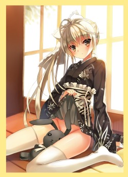 jiji (381134808) yosuga no sora kasugano sora kimono nopan skirt