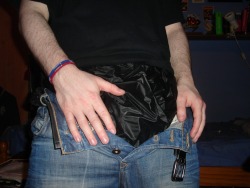 abcubs:  Black plastic pants, because erm, manly…