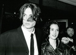 80sdepp:  Johnny Depp and Winona Ryder (1990) 