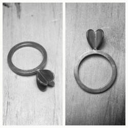 ericabellojewelry:  Sneak peek at some pop-up black heart rings