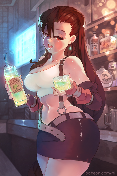 rtilrtil:  Tifa @ 7th Heaven voted by my patrons to be painted for September’s “retro” theme 