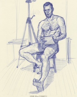 johnmacconnell:Me by me  #johnmacconnell #ballpointpen #sketch