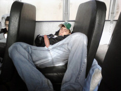 twinkcatboy:  “Sleeping on the bus [x-post r/publicboys]”