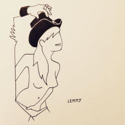 petitesluxures:  R.I.P. Lemmy 💀❤️🎶 #drawing #draw #dessin