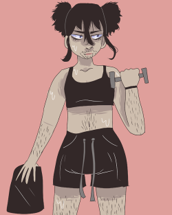 herrforehead: aizawa with twin buns…even goth dads can work