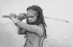 tomasoverbai:  Michonne pencil drawing to help power through