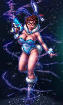 grimphantom2: dj-blu3z:   A-MEI-ZING Snow Bunny My first commission