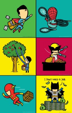 dorkly:  Superhero Day Jobs It’s not who I am underneath, but