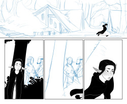 I thought I’ll at least ink these two Alfie pages I have