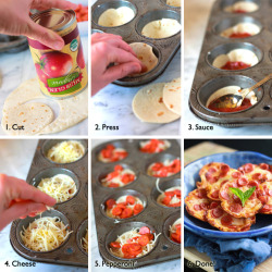 strudelgit:  kitchenelves:  Mini Tortilla-Crust Pizza  this is