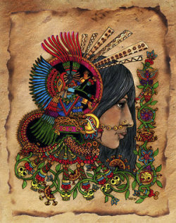 deadscreamer:  Xochiquetzal, lady of the flowers and birds. 