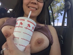 domsubluv1:  In N Out and tits… Can’t get more California