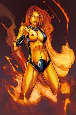 superheropinups:  Not Safe For Work Special Edition Starfire