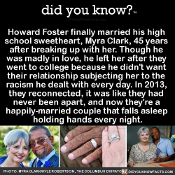 did-you-kno:  Howard Foster finally married his high  school