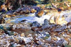 artist-sargent: Mountain Stream, John Singer Sargent Medium: