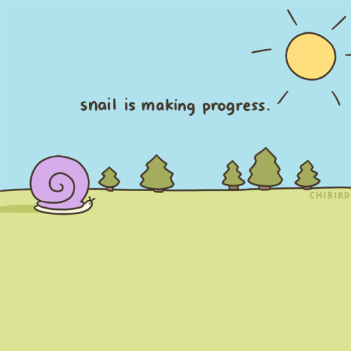 chibird:    Slow progress can feel non-existent, but it’s there!