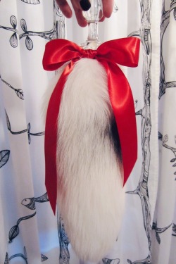 frompetwithlove:  guess who’s tail got a pretty new silky red