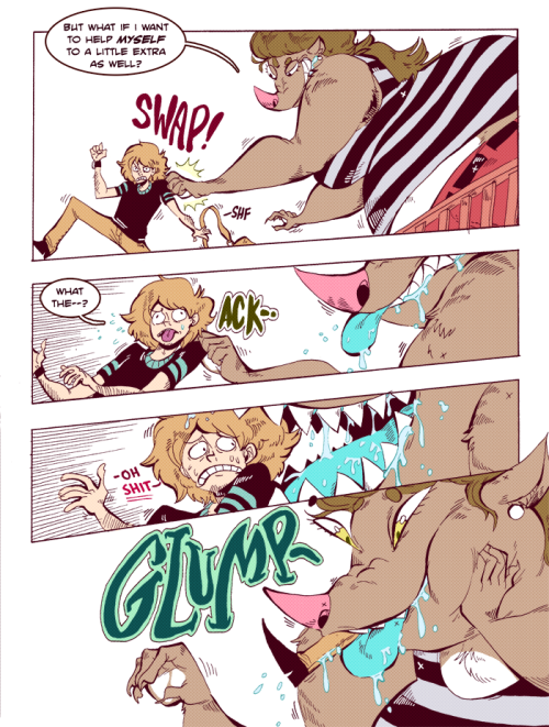 feistydelights:  So a comic idea that I had originally planned for 4/20 last month is getting released today on 5/20 hahahaha. The whole “weed = munchies” gag for a vore-themed blog seemed just too good to pass up. I was trying to go for