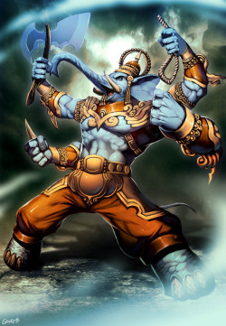 superheroesincolor:   Ganesha by GENZOMAN “Ganesha (Sanskrit: