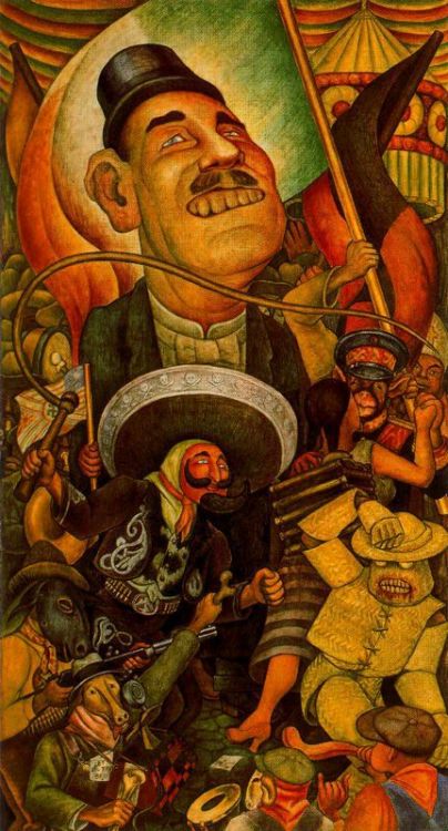 artist-rivera:  Carnival of Mexican Life. Dictatorship, 1936,