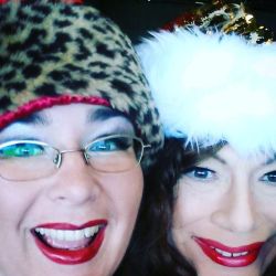 Santa selfie with Annalise before shenanigans get rolling! #santa