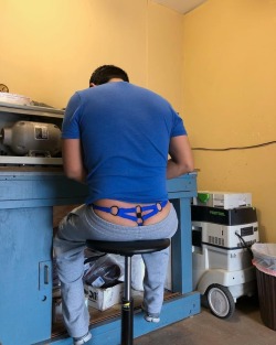 papibueno28:  Today at work wearing my octane boxer thong from