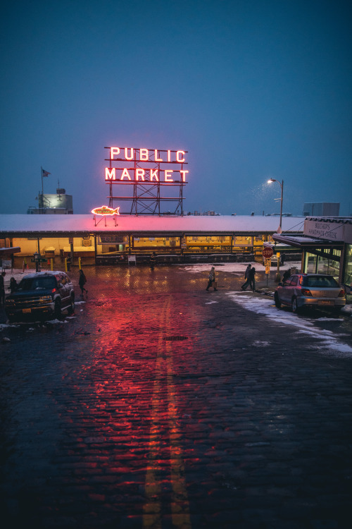 samhorine:snowing in seattle - february 2019