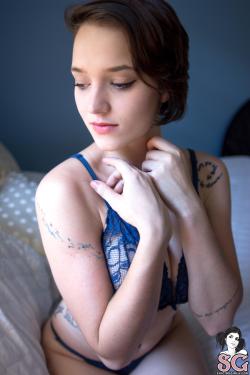 sets-abridged:  Nym - ‘Painted Blue on Blue’ - SuicideGirls