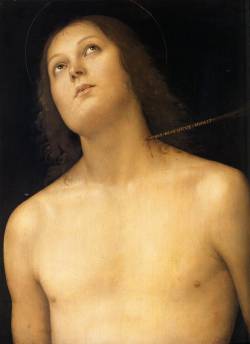 PERUGINO, Pietro Bust of St Sebastian1493-94Tempera and oil on