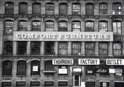 :  Abandoned commercial building. Lowell, Massachusetts. 