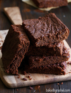 delicious-food-porn:  Eggless Double Chocolate Pumpkin Brownies