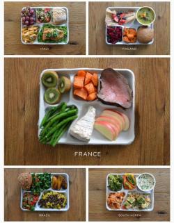 universecity88:  School lunches around the world   the fuck are