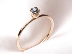 littlealienproducts:  Tiny Gemstone Ring by  AzaleaJewelryStudio