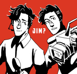 artist-in-space:  The Jims on the Case“What’s our next scoop,