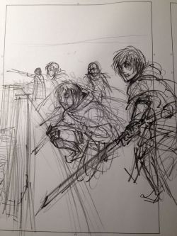 Isayama Hajime shares his original sketch of Shingeki no Kyojin