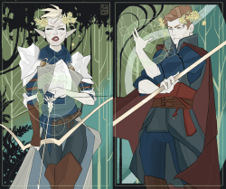 pannan-art:  Mine and @aiwa-sensei Inquisitors from Dragon Age.