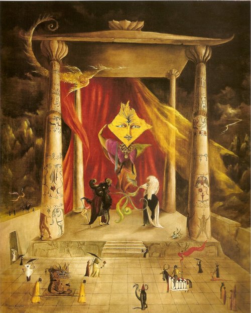 pankurios-templeovarts:Surreal works with some occult motifs by Leonora Carrington (1917-2011): surrealist painter, sculptor and novelist. She was aquainted with many  important artists and founders of the surrealist movement like Paul Éluard, Max Ernst